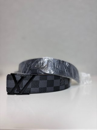 Cinturón estilo Louis Vuitton LV Damier Graphite