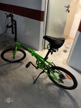 Bicicleta Plegable Verde