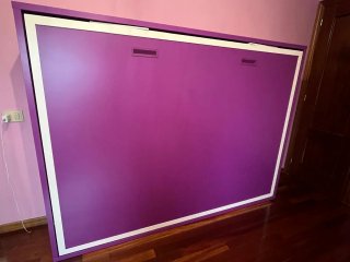 Cama Plegable 135x190 cm Morado