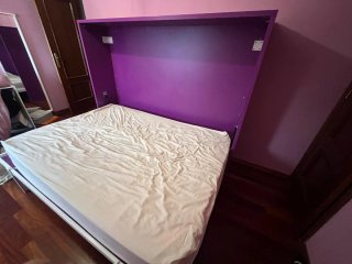 Cama Plegable 135x190 cm Morado