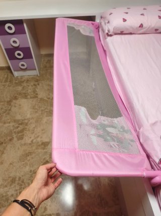 Barrera de Cama Infantil Rosa