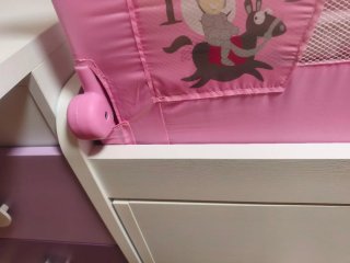 Barrera de Cama Infantil Rosa