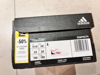 Zapatillas Adidas Talla 23 Rojas y Blancas