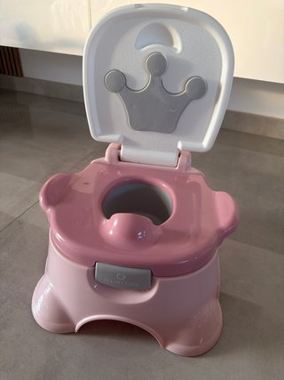 Orinal infantil rosa con tapa