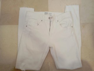Pantalones vaqueros blancos rotos hombre