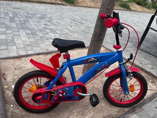 Bicicleta Spiderman Azul y Roja