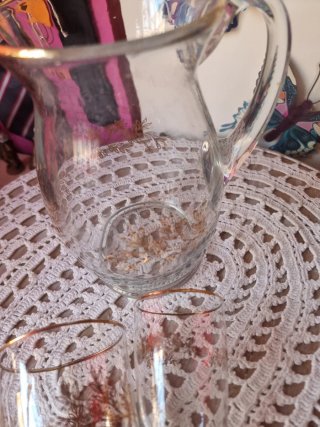 Juego Jarra y 2 Vasos Vintage