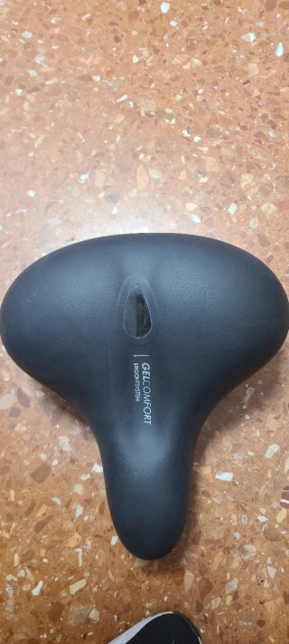 Sillín Bici Gel XL Marrón Ébano