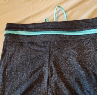 Leggings Oysho Fitness Mujer Gris y Turquesa