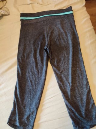 Leggings Oysho Fitness Mujer Gris y Turquesa