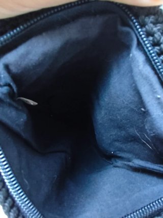 Bolso negro tejido