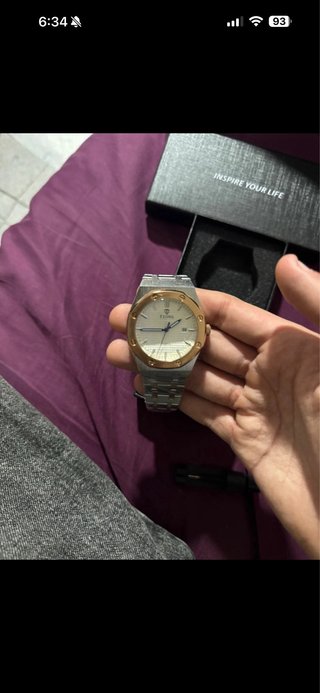 Reloj Tiong Elegante Oro y Plata