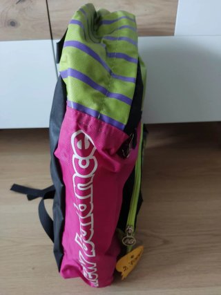 Mochila New Balance Verde y Rosa