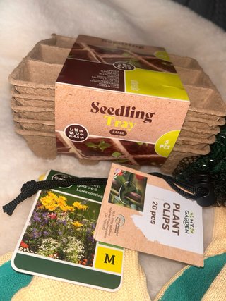 Lote Jardinería: Guantes y Semilleros