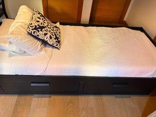 Cama Diván BRIMNES IKEA 2 Cajones Negra 80x200 cm