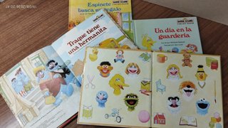 4 libros infantiles Barrio Sesamo, Espinete