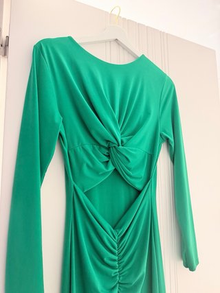 Vestido largo verde mujer
