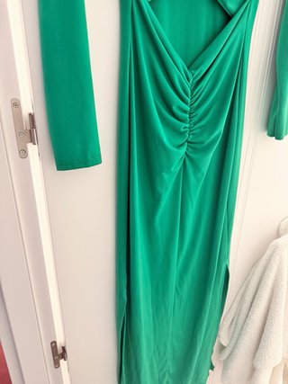 Vestido largo verde mujer