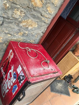 Nevera pequeña con puerta de cristal