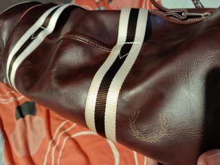 Bolsa Deporte Fred Perry Blanca y Marrón