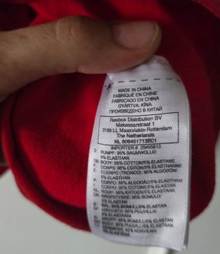 Camiseta Reebok Mujer Roja