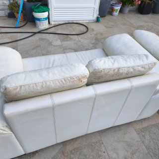 2 Sofás de Piel Blancos