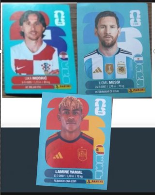 Cromos MUNDIAL 2026 PANINI MODRUC, MESSI, YAMAL