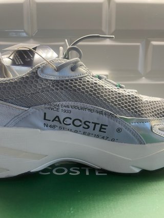 Zapatillas Lacoste Grises y Plateadas Talla 45