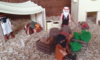 Escena Jaima y torre diorama Playmobil