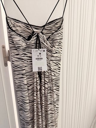 Vestido estampado cebra mujer