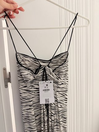 Vestido estampado cebra mujer