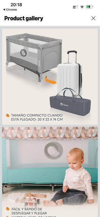 Parque de viaje para bebé Lionelo
