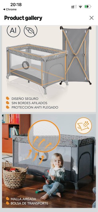 Parque de viaje para bebé Lionelo