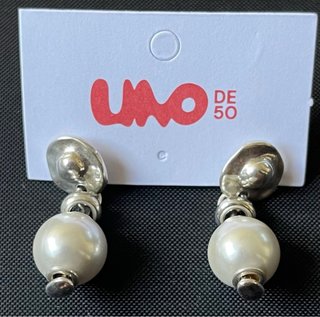 Pendientes Uno de 50 Plata Perla
