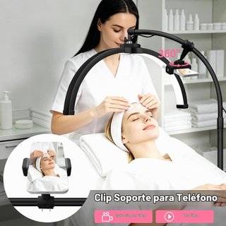 Lámpara LED de pie media Luna salones de belleza