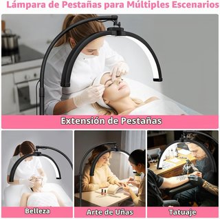 Lámpara LED de pie media Luna salones de belleza