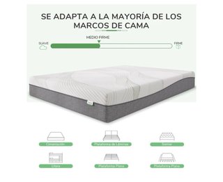 Cama de matrimonio 180cm x 200cm con cabecero.