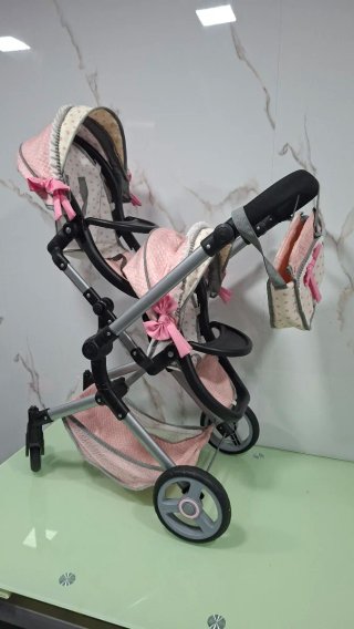 Silla de paseo gemelar para muñecas