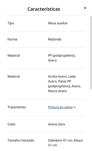 PACK DE 2 MESAS AUXILIARES RANDERUP Ø47 beige