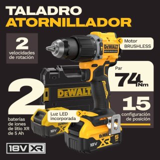 TALADRO PERCUTOR DEWALT DCD799P2T