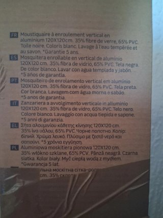 Mosquitera enrollable 120x120cm