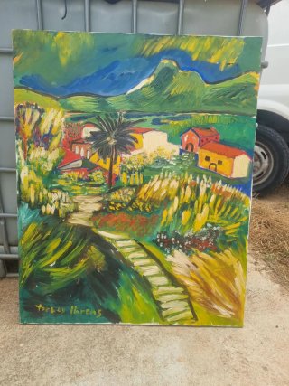 Cuadro paisaje pintado Torres Llorens