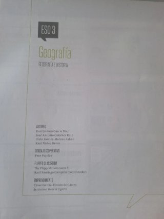 Geografía e Historia, 3° ESO  Geografía