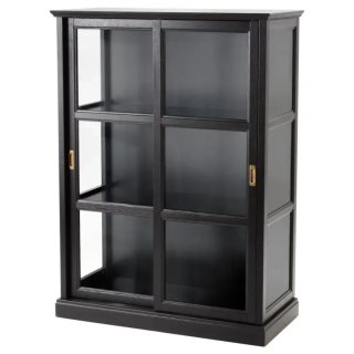 Vitrina Ikea Negra Madera y Cristal