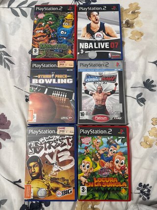 Pack 6 Juegos PS2: Monsters, NBA Live 07, Bowling,