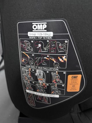 Silla Coche Bebé OMP RC-T Negra/Roja