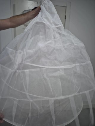 Vestido de Novia Blanco con Perlas