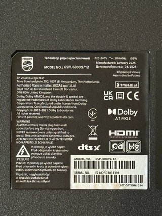 TV Philips 65 Ambilight 65PUS8009