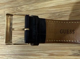 Reloj Cronógrafo Guess Acero Dorado y Piel Marrón