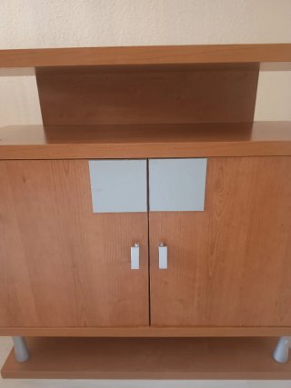 Mueble recibidor/zapatero madera y metal